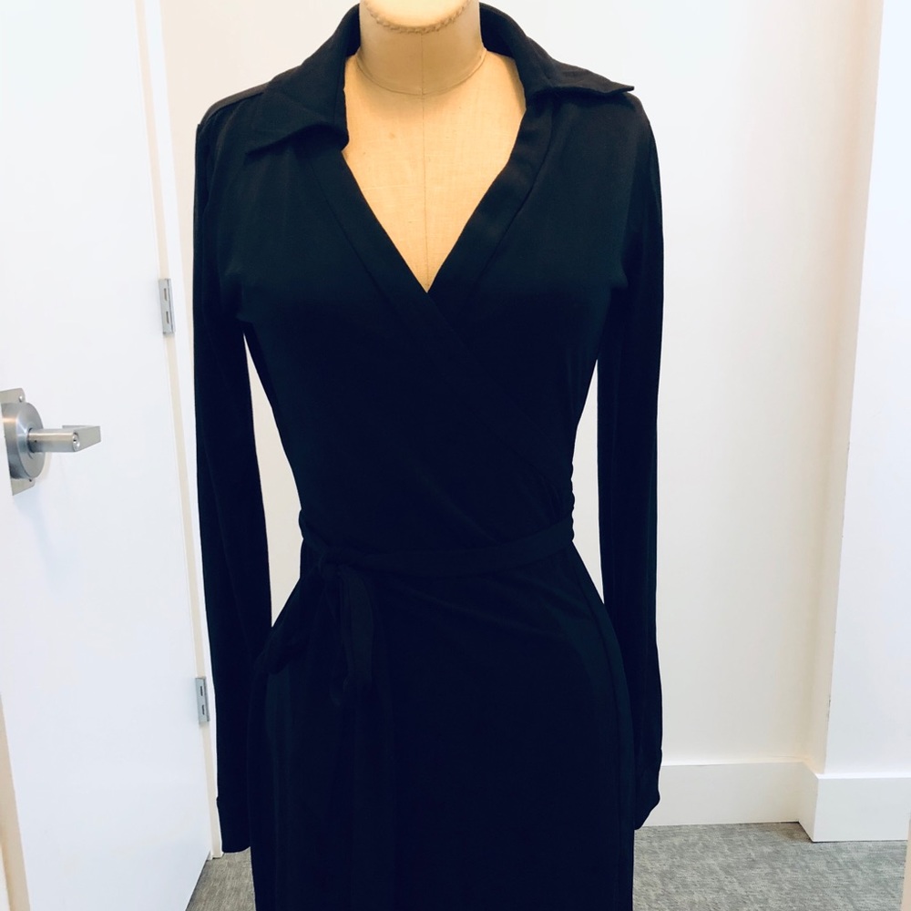 Calvin Klein Black Wrap Dress size 4.